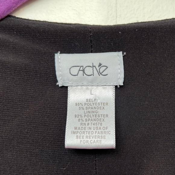 Caché Faux Wrap Floral Dress Size Large - Picture 7 of 8